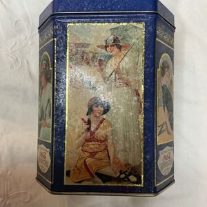 Vintage Coca-Cola Hexagonal Tin Blue The Drink of All the Year 1994 Collectible